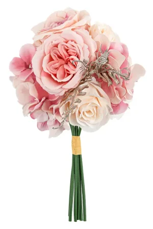 Paiement Sécurisé Bouquet floral de roses et hortensias